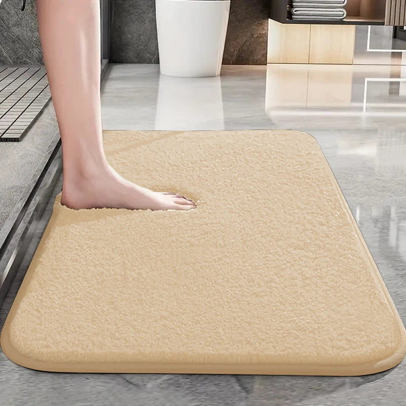 Water absorbtion anti slip bathroom mat thickened bathroom carpet long hair carpet machine washable durable toilet mat