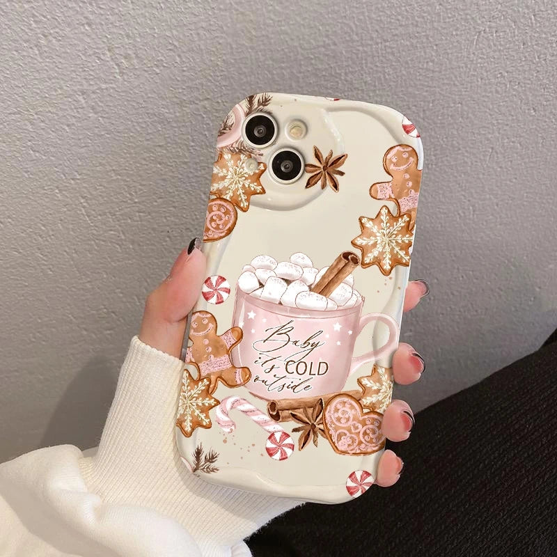 Christmas Warm Winter Coffee Phone Case For Realme 14 5G Realme 13 Pro Plus 14X 13 12 11 10 9 8 8i 9i C75 C65 C63 C55 C53 Cover