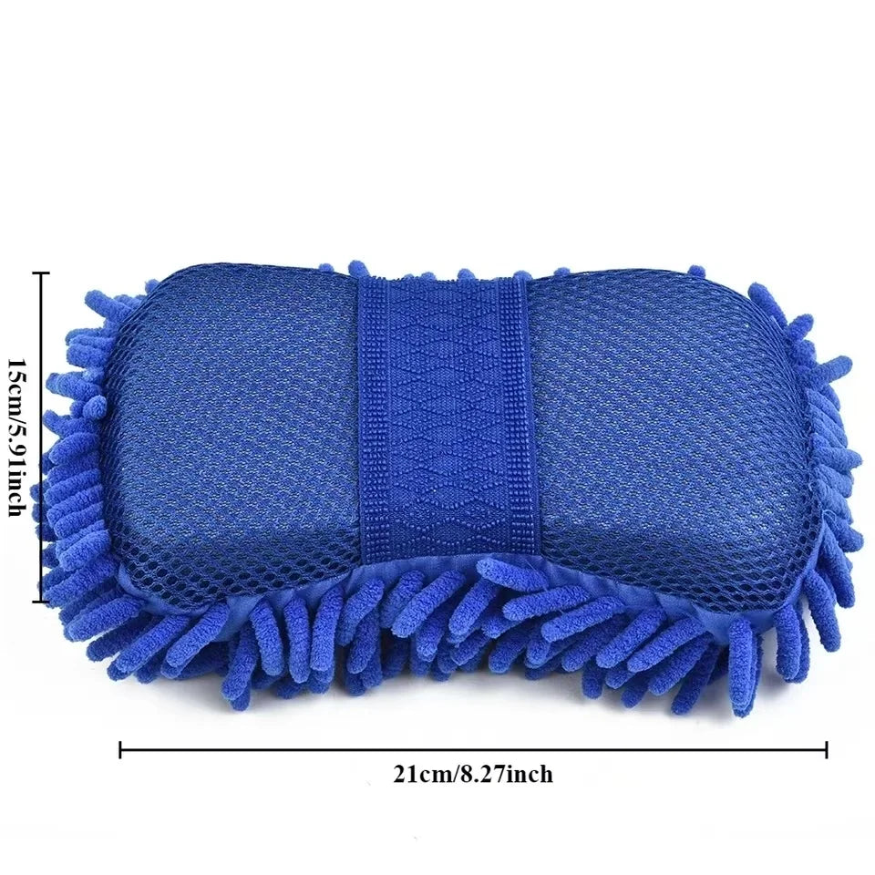 Car Wash Glove Microfiber Chenille Car Wash Sponge Care Washing Detailing Brush Pad Multifunction Cleaning Tool