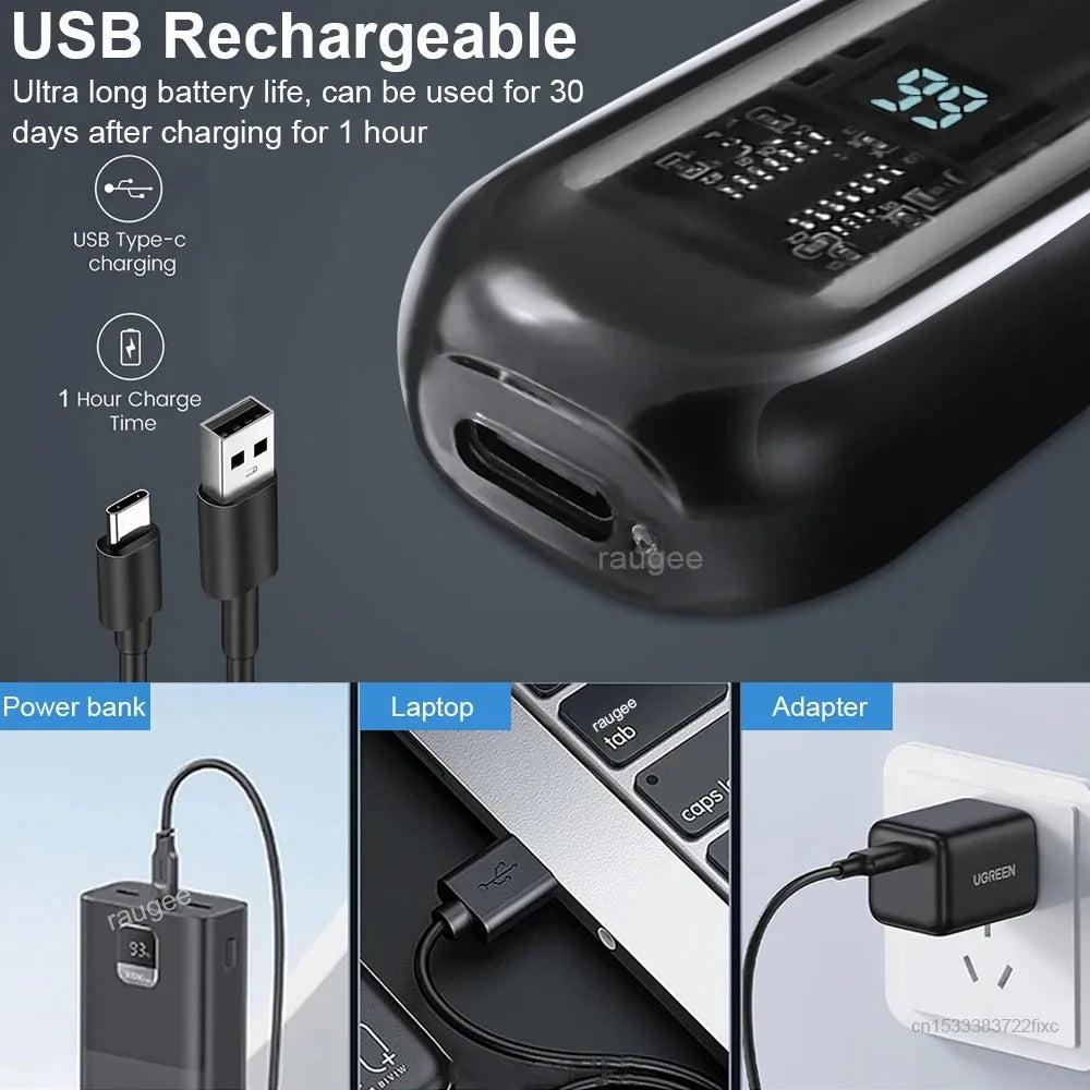 USB Rechargeable Nose Ear Hair Trimmer for Men Waterproof Painless Electric Personal Groomer Portable Hair Cutter