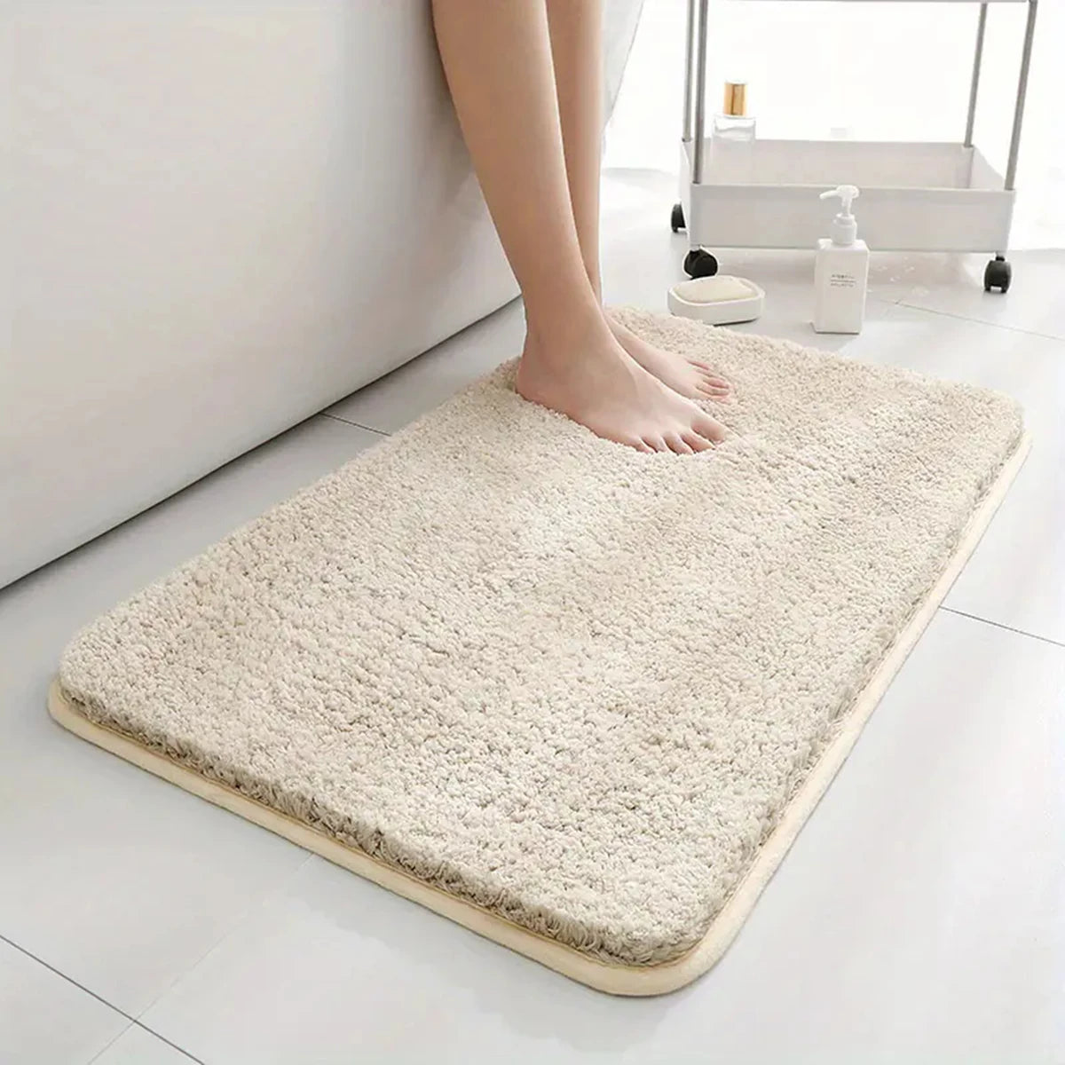 Water absorbtion anti slip bathroom mat thickened bathroom carpet long hair carpet machine washable durable toilet mat