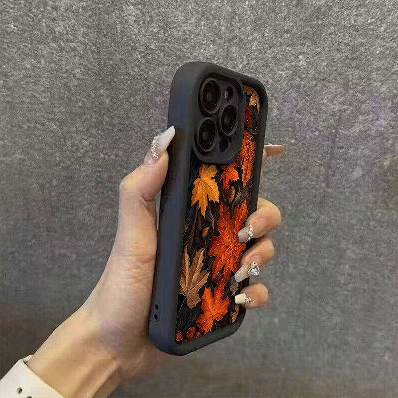 For Realme 14 Pro Plus 5G 14X 13 12 11 10 9 8i 8 C75 C65 C63 C55 C53 Phone Case Autumn Maple Leaves Shockproof Soft Back Cover