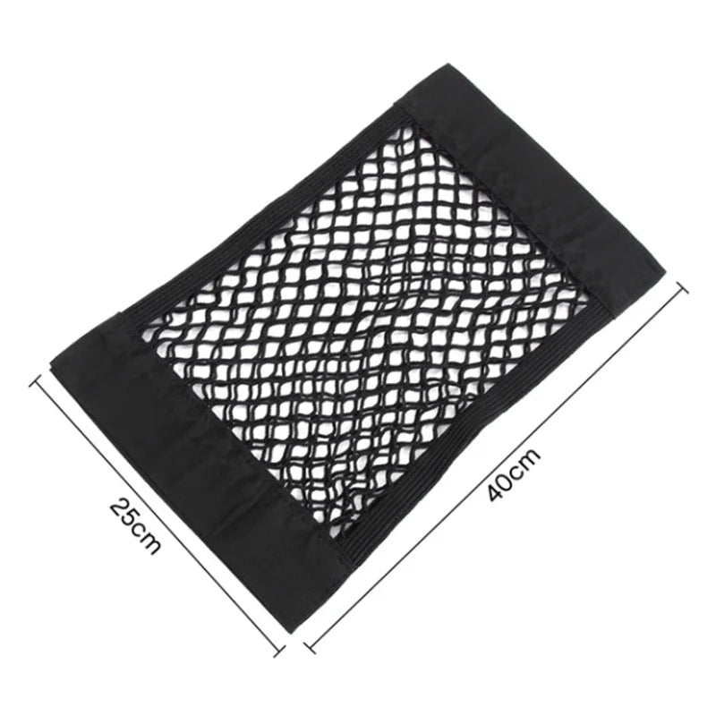 Car Back Rear Trunk Seat Elastic String Net Magic Sticker Storage Box Organizer In the Trunk Auto Accesorios Interior Car Gadget