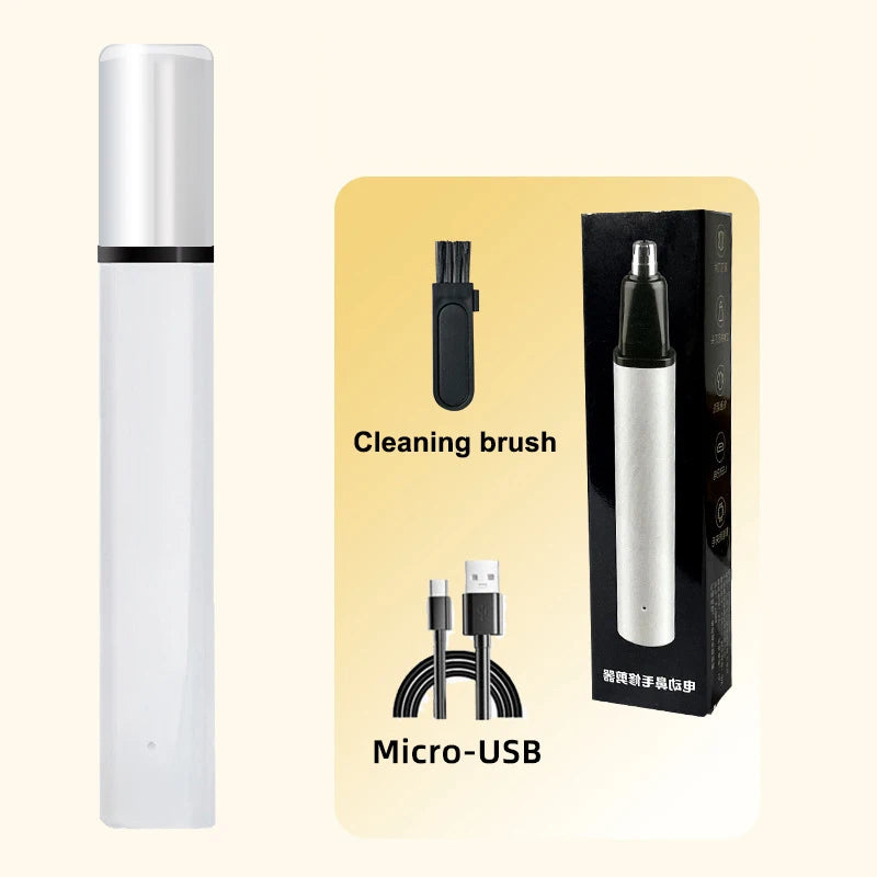 Portable Mini LED Display Nasal Hair Trimmer with Type-C Charging Versatile Compact Personal Grooming Tool