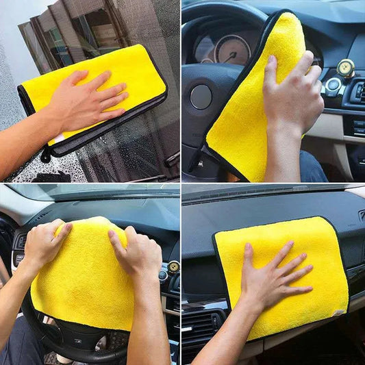 SEAMETAL 3/5/10Pcs Car Wash Microfiber Towel 30x30/60CM Car Cleaning Drying Cloth Hemming Car Care Cloth Car Wash Accessories