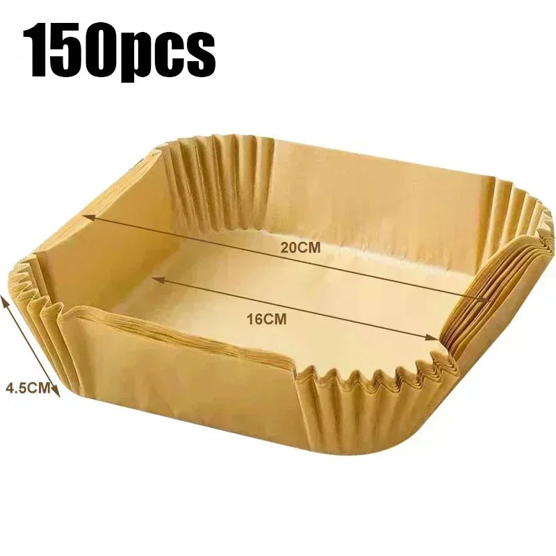50 PCS Air Fryer Blotting Paper, Baking Blotting Paper, Food Grade Leakproof Non-Stick Food Pad, Thickened Silicone Paper Pad