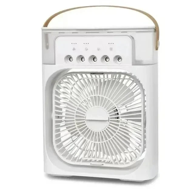 Portable Humidifier Fan Air Conditioners USB Electric Fan LED Night Light Water Mist Fun 3 In 1 Air Cooler Humidifie For Home