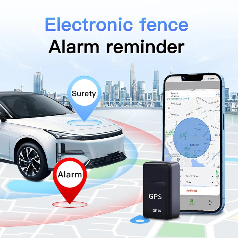 Car GPS Tracker GF07 Vehicle GPS Locator Strong Magnetic Real-time GPS Tracking Device Anti-lost Alarm GPS Position APP