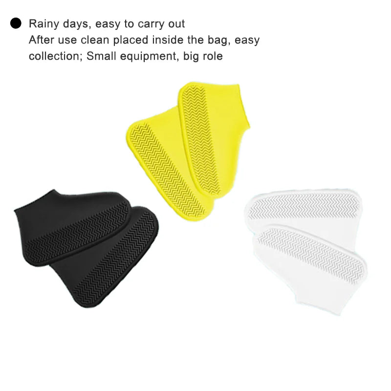 Waterproof Silicone Shoe Covers Protector Anti-Slip Boot For Outdoor Rainy Day Reusable Non-Slip Wear-Resistant Rain Shoe Covers