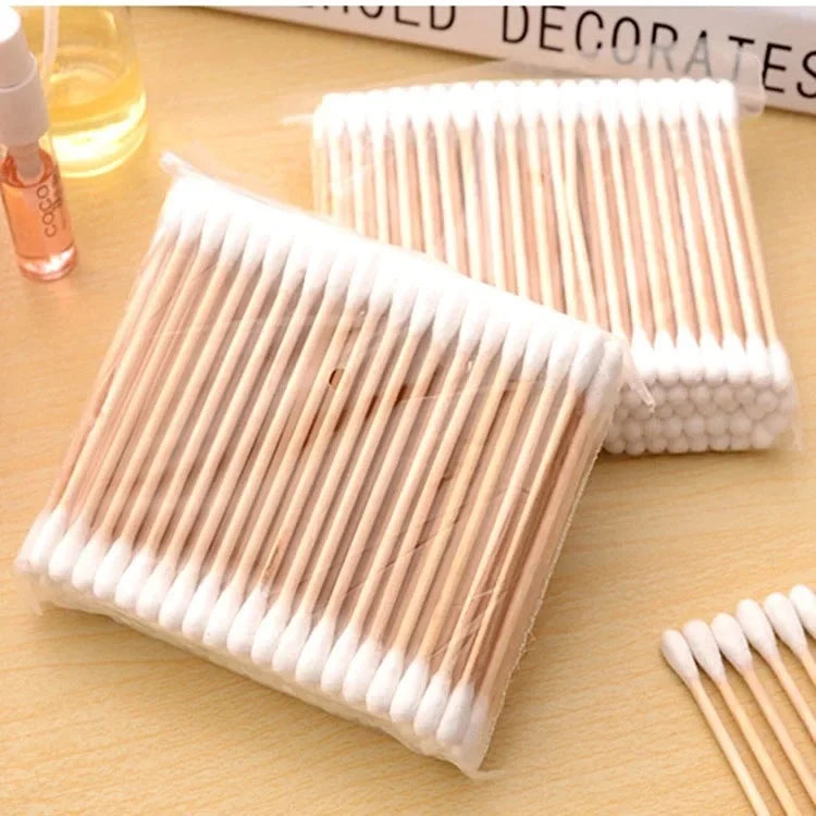 100pcs Bamboo Baby Cotton Swab Cleaning of Ears Tampons Health Beauty Cotton Swab Ear Cleaning Sticks
