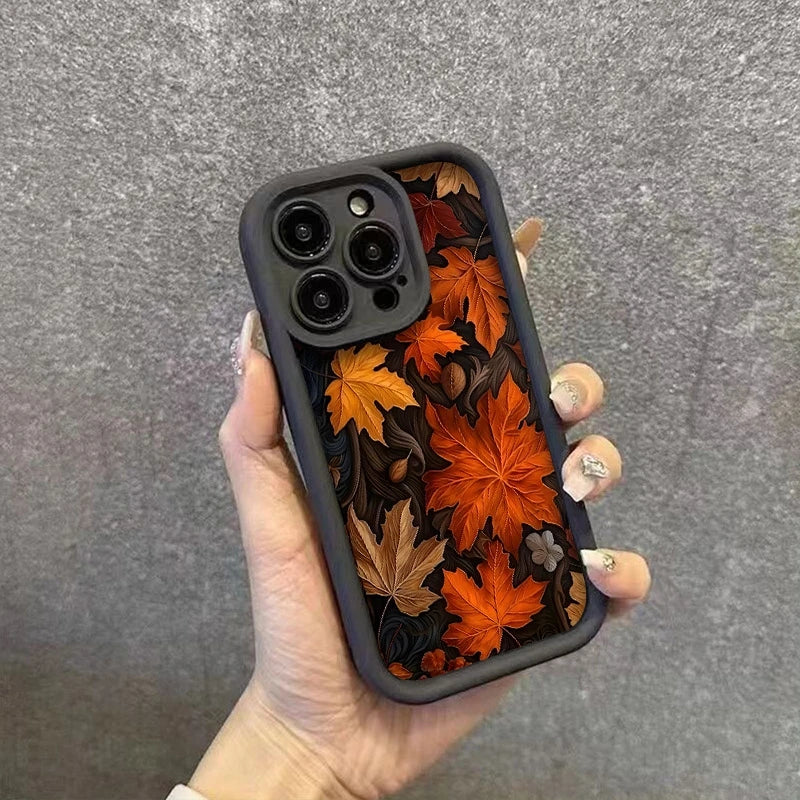 For Realme 14 Pro Plus 5G 14X 13 12 11 10 9 8i 8 C75 C65 C63 C55 C53 Phone Case Autumn Maple Leaves Shockproof Soft Back Cover