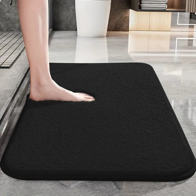 Water absorbtion anti slip bathroom mat thickened bathroom carpet long hair carpet machine washable durable toilet mat