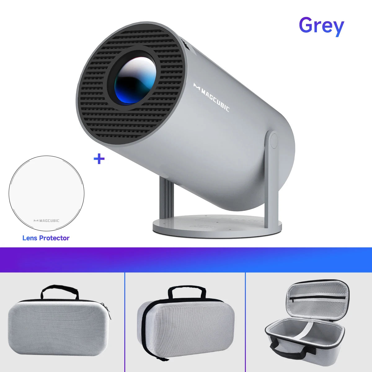 Magcubic Projector Android 14 8K 1280*720P HY300 Pro + Dual Wifi 290ANSI 180°flexible BT5.0 Cinema Outdoor Portable Projector