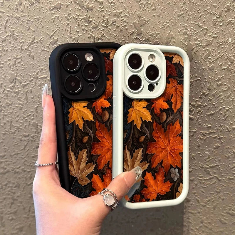For Realme 14 Pro Plus 5G 14X 13 12 11 10 9 8i 8 C75 C65 C63 C55 C53 Phone Case Autumn Maple Leaves Shockproof Soft Back Cover