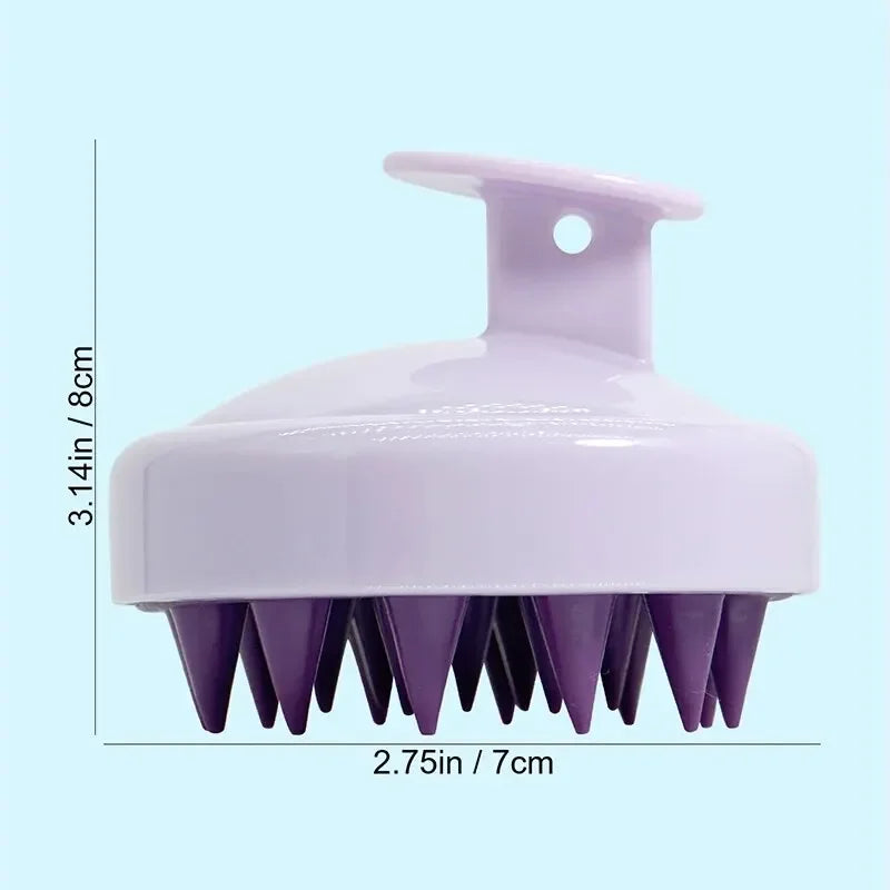 Silicone Shampoo Scalp Hair Massager Head Body Scalp Massage Brush Scalp Massage Brush Comb Magic Handle Brush Spa Massage Brush