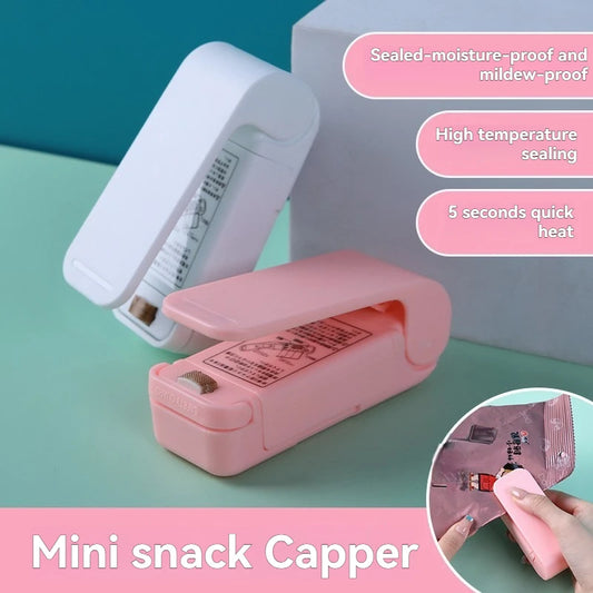 Portable Mini Heat Bag Packaging Sealer Plastic Bag Clip Sealing Machine Food Storage Snack Sealing Kitchen Gadget
