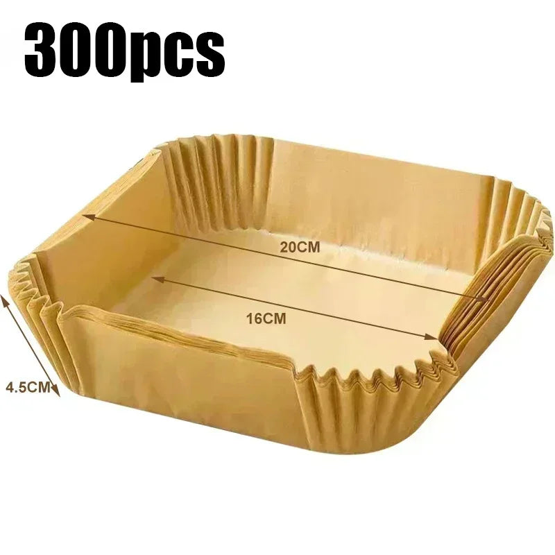 50 PCS Air Fryer Blotting Paper, Baking Blotting Paper, Food Grade Leakproof Non-Stick Food Pad, Thickened Silicone Paper Pad