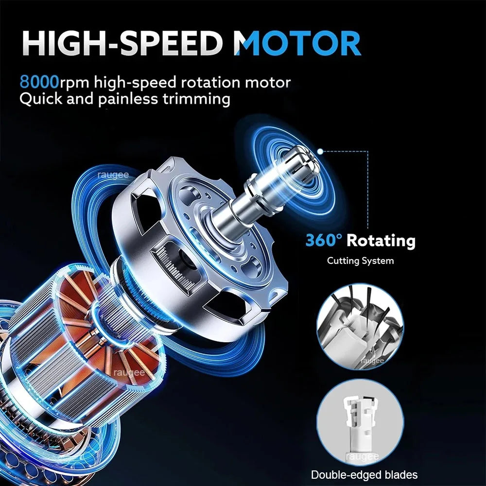 USB Rechargeable Nose Ear Hair Trimmer for Men Waterproof Painless Electric Personal Groomer Portable Hair Cutter