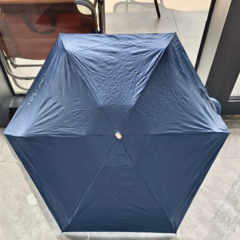 1Pc Mini Sun Umbrella Pocket Rain Umbrella Vinyl Folding UV Ultraviolet Protection Sun Shade Pocket Parasol Capsule