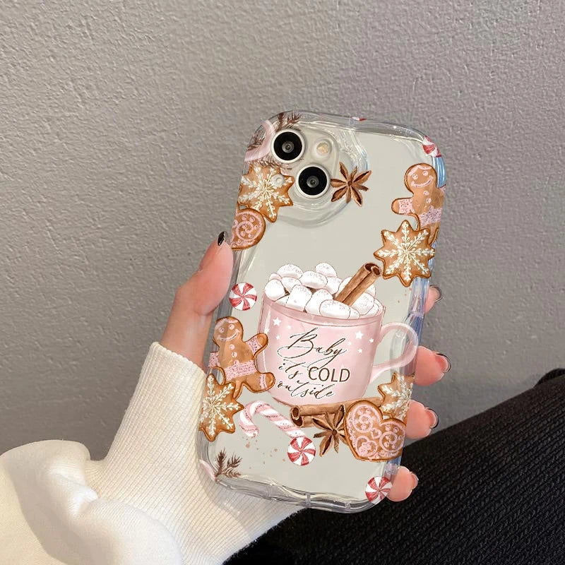 Christmas Warm Winter Coffee Phone Case For Realme 14 5G Realme 13 Pro Plus 14X 13 12 11 10 9 8 8i 9i C75 C65 C63 C55 C53 Cover
