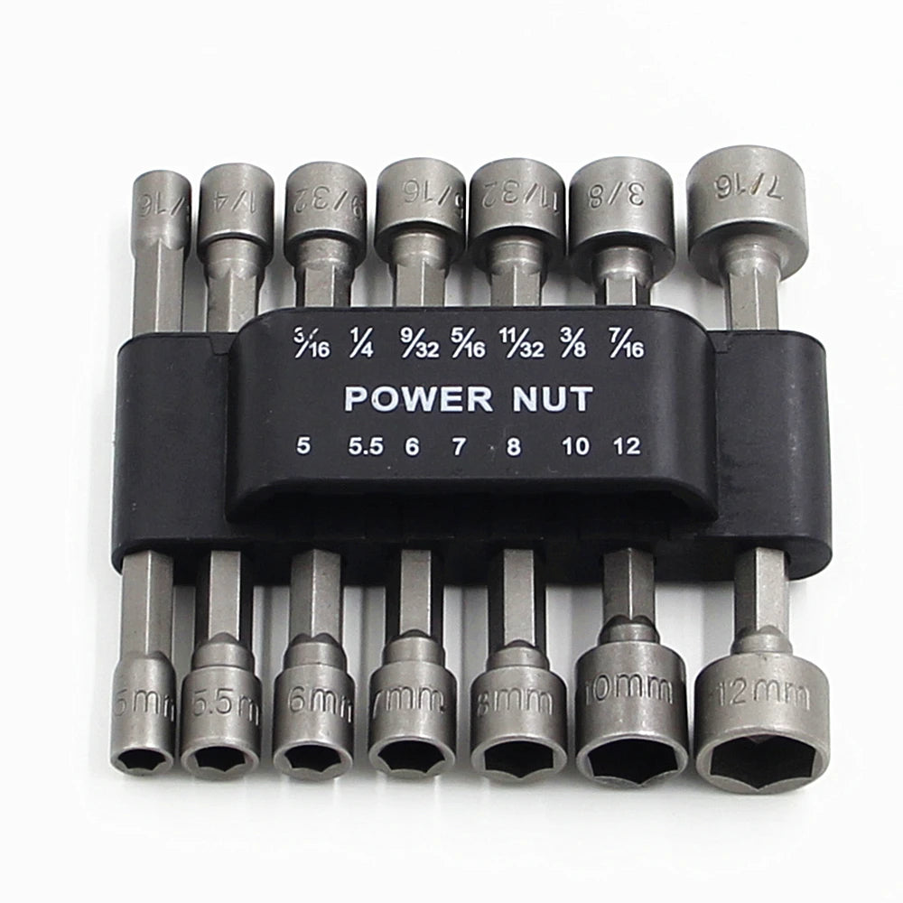 9-14pcs 5mm-13mm Hex Sockets Sleeve Nozzles Nut Driver Set Screwdriver Set Schroevendraaier Set Bits Sets Tools Socket Wrenches