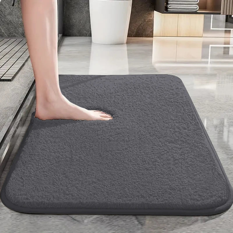 Water absorbtion anti slip bathroom mat thickened bathroom carpet long hair carpet machine washable durable toilet mat