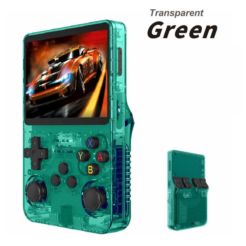 R36S Retro Handheld Video Game Console Linux System 3.5-inch IPS Screen Portable Handheld Video Player 64GB 15000 Games