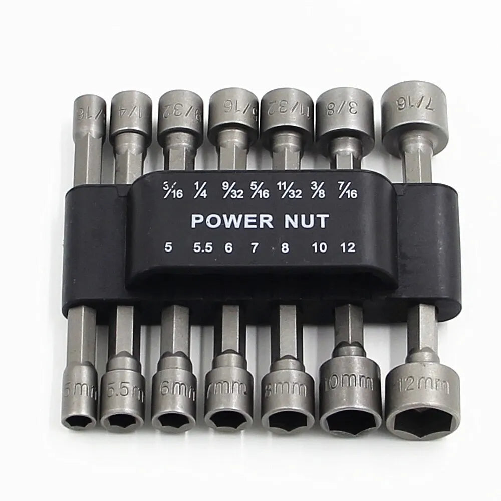 9-14pcs 5mm-13mm Hex Sockets Sleeve Nozzles Nut Driver Set Screwdriver Set Schroevendraaier Set Bits Sets Tools Socket Wrenches