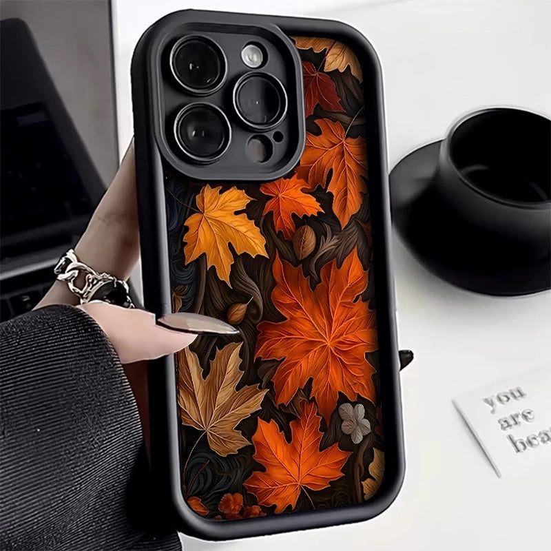 For Realme 14 Pro Plus 5G 14X 13 12 11 10 9 8i 8 C75 C65 C63 C55 C53 Phone Case Autumn Maple Leaves Shockproof Soft Back Cover