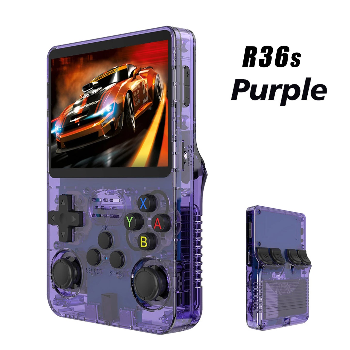 R36S Retro Handheld Video Game Console Linux System 3.5-inch IPS Screen Portable Handheld Video Player 64GB 15000 Games