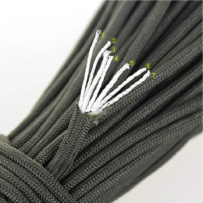5m/20m/31m 4mm Thick Braided Paracord For Camping And Hiking, Handmade DIY Rope
