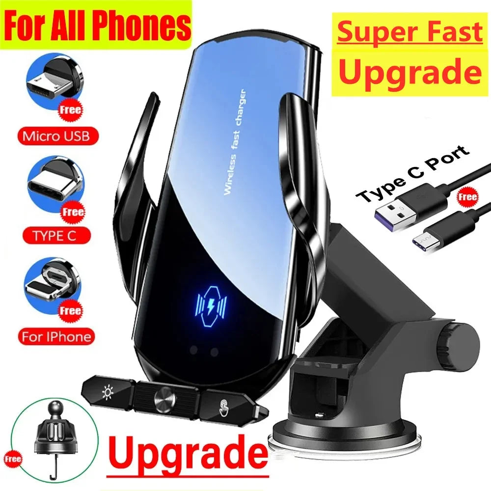 Wireless Charger Car Auto Magnetic Air Vent Phone Holder For iPhone 16 15 14 13 Samsung Xiaomi Induction Fast Charging Station