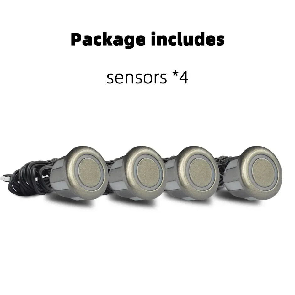 Hippcron 4PCS 22mm Car Parking Sensors Backup Radar System Black Red Blue Gold Grey Silver Champagne Gold White Color Sensor