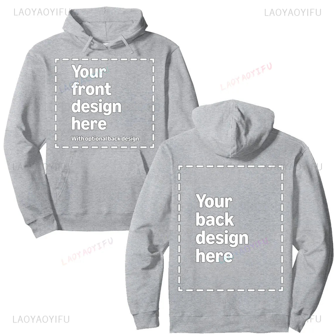 Custom Front & Back Print Hoodie with Your Image for Men and Women By Modify Merch on Demand Add Your Image or Text Hoodies